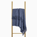 Arm Chairs & Recliners: Oxford Throw - Merino Wool Blend - Navy