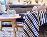 Aprons: Richmond Throw - Reclaimed Wool Blend - Monochrome