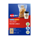 Automotive Repair & Speciality Tools: AVERY Label Rd Brn 60mm 12Up Pack of 15