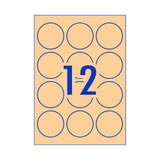Automotive Repair & Speciality Tools: AVERY Label Rd Brn 60mm 12Up Pack of 15