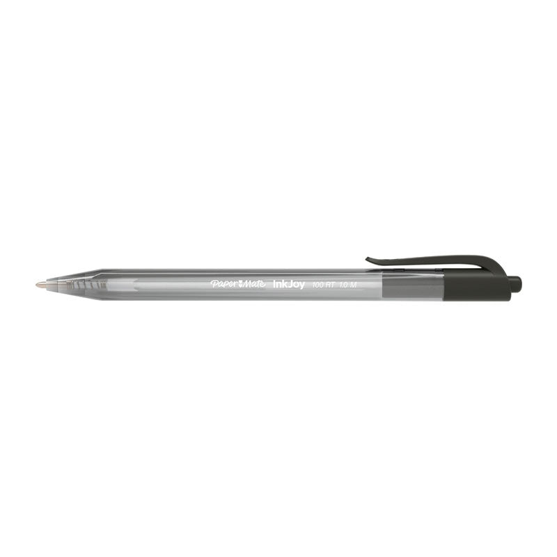 Pens & Pencils: PAPER MATE InkJoy 100RT Ball Pen Black Box of 12