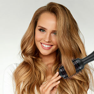 Hair Styling Tools: Hot Air One-Step Hair Dryer Negative Ion Anti-Frizz Blowout for Drying,Straightening, Curling and Volumizer (AU Plug)