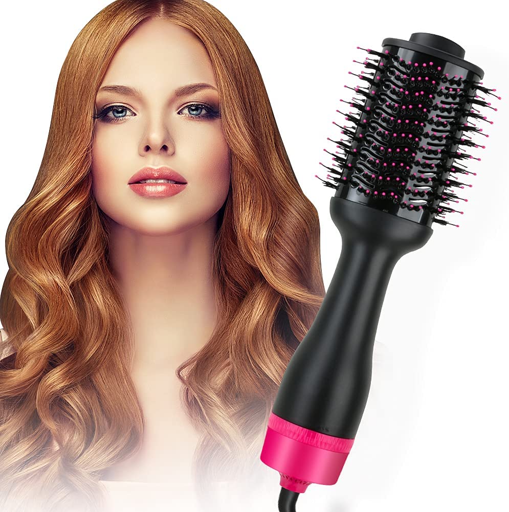 Hair Styling Tools: Hot Air One-Step Hair Dryer Negative Ion Anti-Frizz Blowout for Drying,Straightening, Curling and Volumizer (AU Plug)