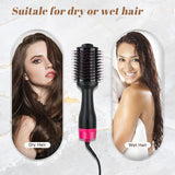 Hair Styling Tools: Hot Air One-Step Hair Dryer Negative Ion Anti-Frizz Blowout for Drying,Straightening, Curling and Volumizer (AU Plug)