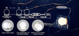 Mirrors: Hollywood Vanity Style LED Makeup Lights Mirror with 3 Color Modes Lights with 10 Dimmable Bulbs (Mirror Not Include)
