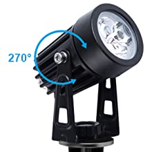 Outdoor Lights: 3 x LED Spotlights Powered Solar Garden Lights Outdoor Waterproof (Warm White)
