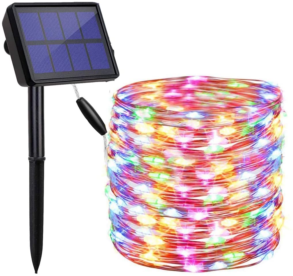 Outdoor Lights: 20m 200 LED Solar Powered Outdoor Lights with 8 Lighting Modes and Waterproof for Home,Garden and Decoration
