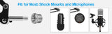 Audio Accessories: Microphone Radio Broadcasting Stand with 3/8"to 5/8" Screw Adapter and Windscreen Pop Filter