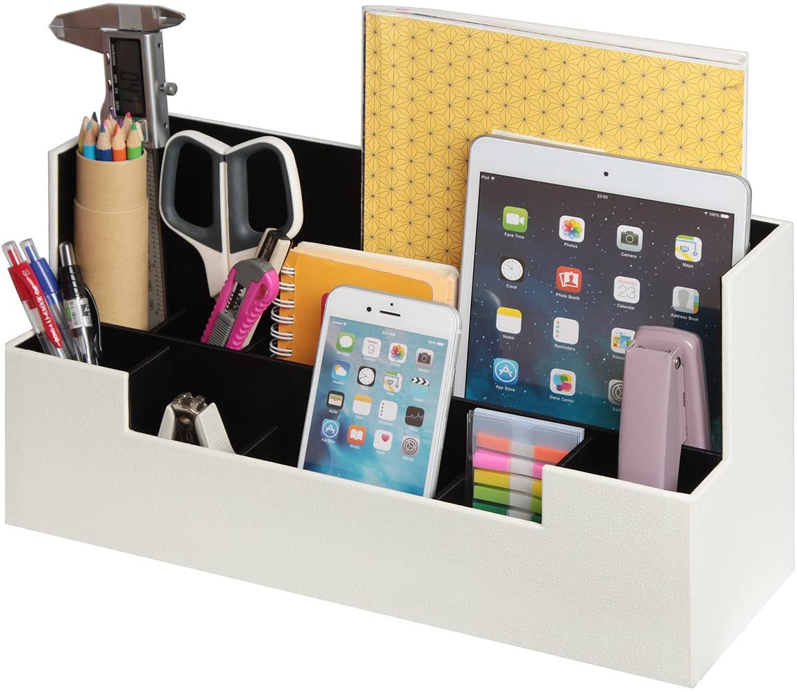 Office & Desk Chairs: Desk Supplies Office Organizer Caddy (White)