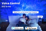 Coloured Lights: Star Projector Galaxy Light Bedroom connected with Alexa and Google Home