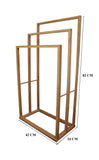 Towel Racks & Holders: Bamboo Towel Bar Holder Rack 3-Tier Freestanding for Bathroom and Bedroom
