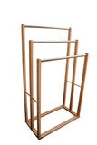 Towel Racks & Holders: Bamboo Towel Bar Metal Holder Rack 3-Tier Freestanding for Bathroom and Bedroom