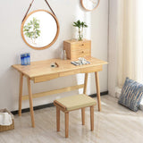 Mirrors: Hanging Round Wall Mirror 45 cm - Solid Bamboo Frame and Adjustable Leather Strap for Bathroom and Bedroom