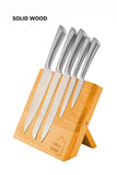 Kitchen Knives: Natural Bamboo Magnetic Knife Block Holder with Strong Magnets for Home Kitchen Storage & Organisation