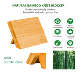 Kitchen Knives: Natural Bamboo Magnetic Knife Block Holder with Strong Magnets for Home Kitchen Storage & Organisation