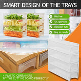 Kitchen Utensils: Large Bamboo Cutting Board and 4 Containers with Mobile Holder gift included for Home Kitchen