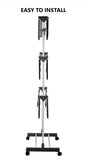 Kitchen & Bathroom DIY: Folding 3 Tier Clothes Laundry Drying Rack with Stainless Steel Tubes for Indoor & Outdoor Home