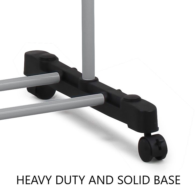 Kitchen & Bathroom DIY: Folding 3 Tier Clothes Laundry Drying Rack with Stainless Steel Tubes for Indoor & Outdoor Home