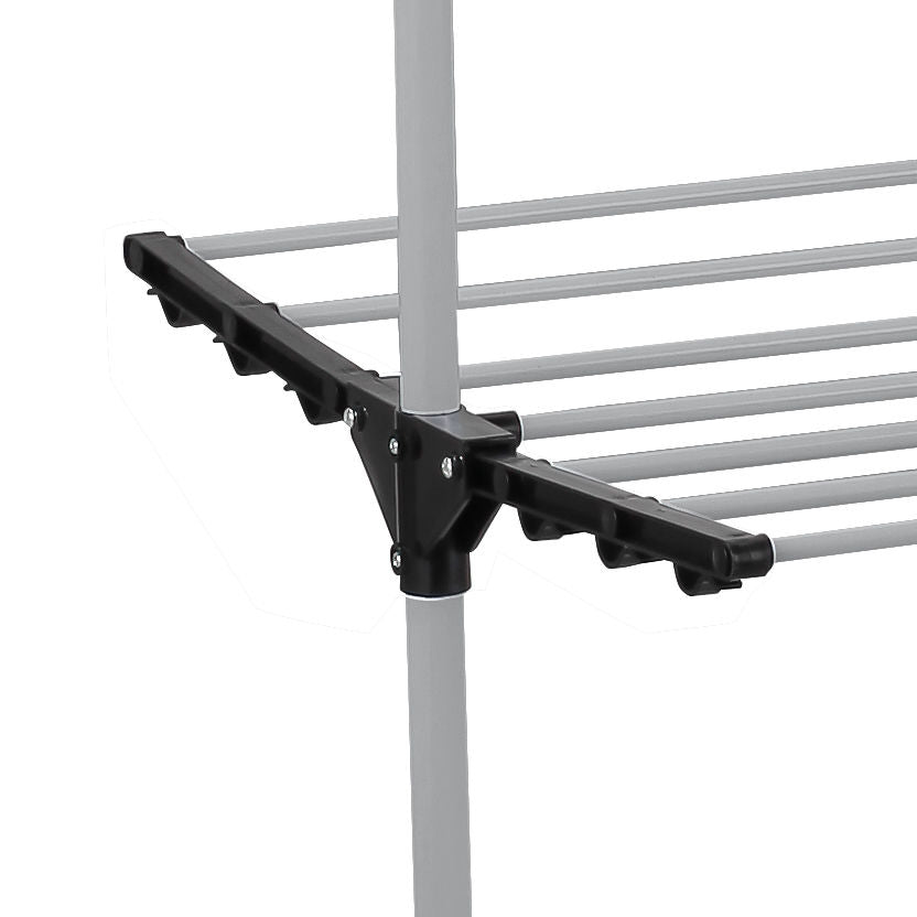 Kitchen & Bathroom DIY: Folding 3 Tier Clothes Laundry Drying Rack with Stainless Steel Tubes for Indoor & Outdoor Home