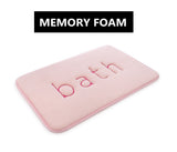 Dog Beds: Extra Thick Memory Foam & Super Comfort Bath Rug Mat for Bathroom (60 x 40 cm, Pink)