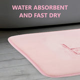 Dog Beds: Extra Thick Memory Foam & Super Comfort Bath Rug Mat for Bathroom (60 x 40 cm, Pink)