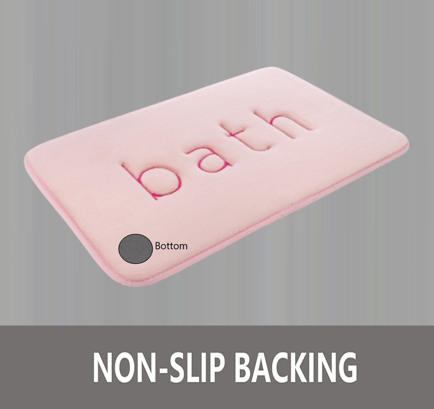 Dog Beds: Extra Thick Memory Foam & Super Comfort Bath Rug Mat for Bathroom (60 x 40 cm, Pink)