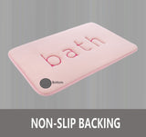 Dog Beds: Extra Thick Memory Foam & Super Comfort Bath Rug Mat for Bathroom (60 x 40 cm, Pink)