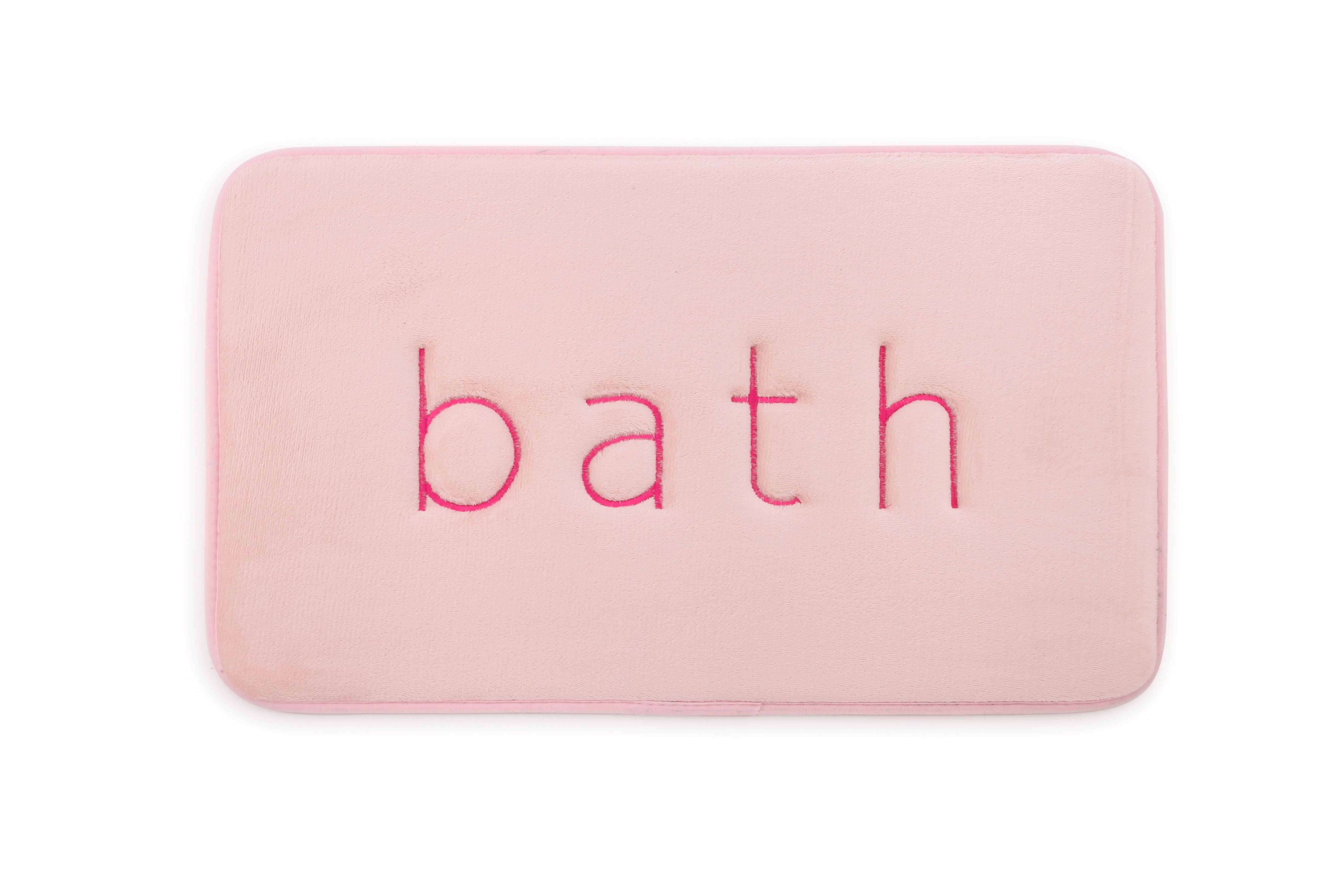 Dog Beds: Extra Thick Memory Foam & Super Comfort Bath Rug Mat for Bathroom (60 x 40 cm, Pink)