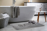Dog Beds: Extra Thick Memory Foam & Super Comfort Bath Rug Mat for Bathroom (60 x 40 cm, Grey)