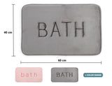 Dog Beds: Extra Thick Memory Foam & Super Comfort Bath Rug Mat for Bathroom (60 x 40 cm, Grey)