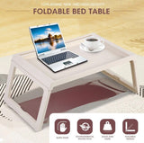Laptop Stands: Multifunction Laptop Bed Desk with foldable legs for Home Office (White)