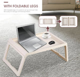 Laptop Stands: Multifunction Laptop Bed Desk with foldable legs for Home Office (White)