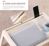 Laptop Stands: Multifunction Laptop Bed Desk with foldable legs for Home Office (White)
