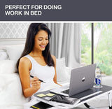 Desks: Laptop Bed Desk with Storage and foldable legs for Adults, Kids & Home Office