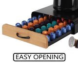 Kitchen Appliance Accessories: CARLA HOME Coffee Pods Holder Storage Drawer Compatible with 60 Nespresso Pods for Kitchen Storage & Organisation (Natural)