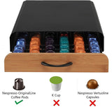 Kitchen Appliance Accessories: CARLA HOME Coffee Pods Holder Storage Drawer Compatible with 60 Nespresso Pods for Kitchen Storage & Organisation (Natural)