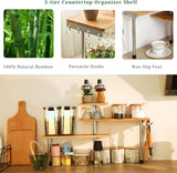 Kitchen & Bathroom DIY: CARLA HOME 3 Tier Corner Shelf Kitchen Spice Rack Organiser with Hooks for Home Storage & Organisation