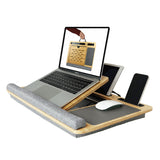 Laptop Stands: CARLA HOME Bamboo Laptop Lap Desk with Cushion and Angle Adjustable for Office and Home
