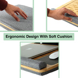 Laptop Stands: CARLA HOME Bamboo Laptop Lap Desk with Cushion and Angle Adjustable for Office and Home
