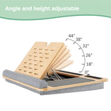 Laptop Stands: CARLA HOME Bamboo Laptop Lap Desk with Cushion and Angle Adjustable for Office and Home