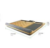 Laptop Stands: CARLA HOME Bamboo Laptop Lap Desk with Cushion and Angle Adjustable for Office and Home