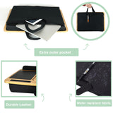 Laptop Stands: CARLA HOME Bamboo Laptop Lap Desk with Cushion, Angle Adjustable and Sleeve Case Bag for Office and Home