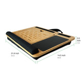 Laptop Stands: CARLA HOME Bamboo Laptop Lap Desk with Cushion, Angle Adjustable and Sleeve Case Bag for Office and Home