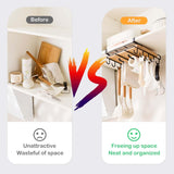 Drying Racks & Hangers: Multifunctional Under Cabinet Cutting Board Metal Holder Organiser