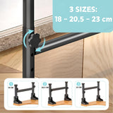 Toilet & Bidet Accessories: Bamboo Toilet Stool Foldable and Adjustable Height with Non-Slip Layer for Bathroom