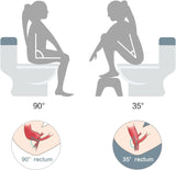 Toilet & Bidet Accessories: Bamboo Toilet Stool Foldable and Adjustable Height with Non-Slip Layer for Bathroom