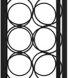 Wine Racks: Wine Rack Countertop Wooden & Metal Holder for 6 Bottles & 2 Glasses