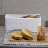 Food Storage: Bread Bin with Bamboo Lid used as Chopping Board for Kitchen Countertop