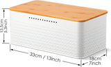 Food Storage: Bread Bin with Bamboo Lid used as Chopping Board for Kitchen Countertop