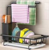 Dish Racks: Sink Caddy Sponge Holder with Drain Tray, Brush Holder & Dishcloth Holder for Kitchen
